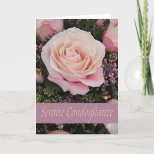 italian Sympathy Sentite Condoglianze Card