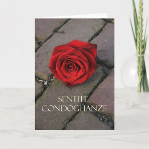 italian Sympathy Sentite Condoglianze Card