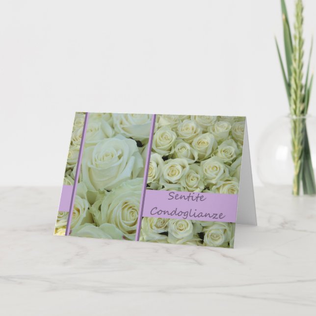 italian Sympathy Sentite Condoglianze Card (Front)