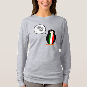 Italian Talking Ms Penguin Personalised  T-Shirt