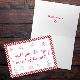 Italian "That's Amore" Maid of Honour Proposal  Card