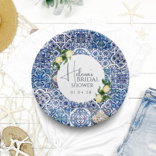 Italian Theme Paper Plate   Elegant Bridal Shower