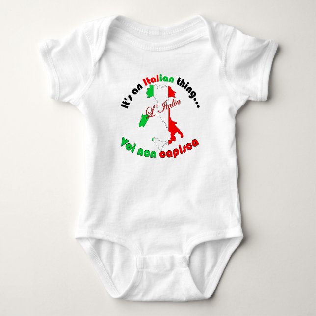 Italian Thing Baby Bodysuit (Front)
