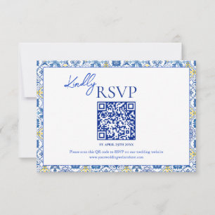 Italian Tiles La Dolce Vita Destination Wedding  RSVP Card