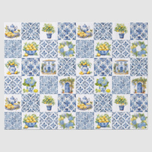 Italian Tiles Lemon Theme Summer Tissue Paper