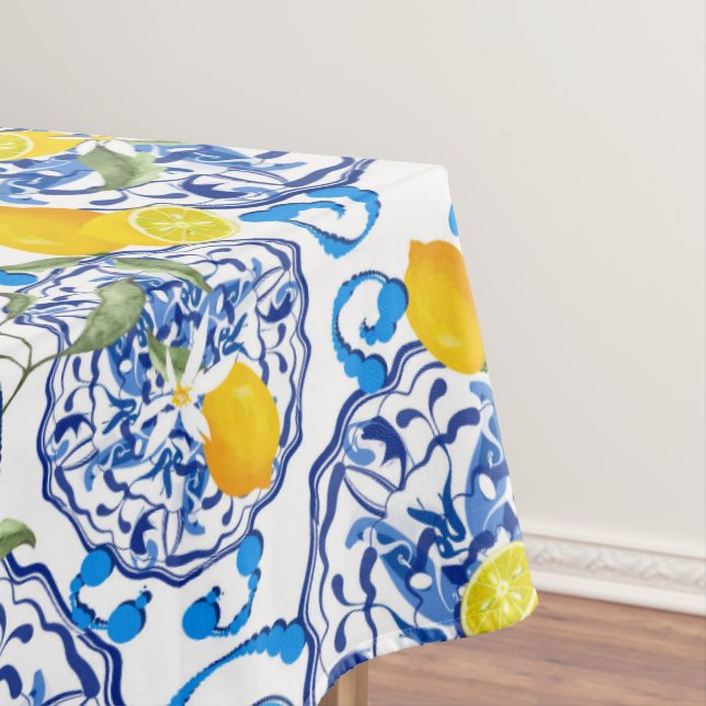 Italian tiles,lemons,majolica tablecloth (In Situ)