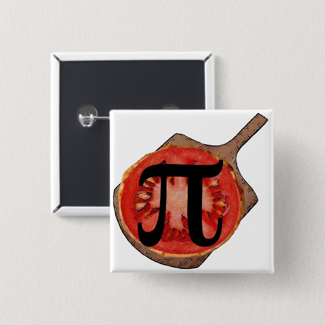Italian Tomato Pi Button (Front & Back)