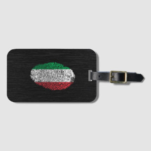 Italian touch fingerprint flag luggage tag
