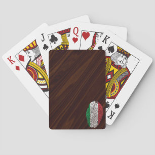 Italian touch fingerprint flag playing cards