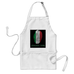 Italian touch fingerprint flag standard apron