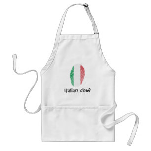 Italian touch fingerprint flag standard apron