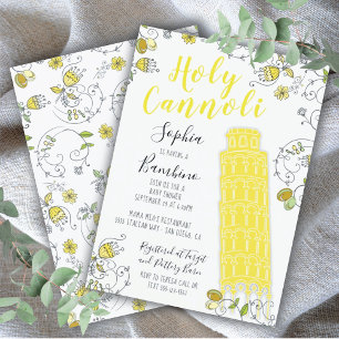 Italian Tower of Pisa Gender Neutral Baby Shower I Invitation