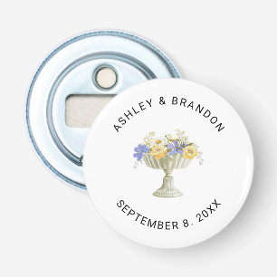 Italian Tuscan Garden Urn Custom Wedding Favor Bottle Opener