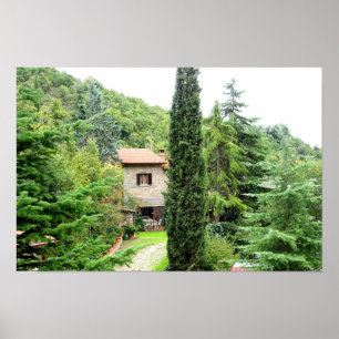 Italian tuscan rustic farmhouse. Tuscany. Poster