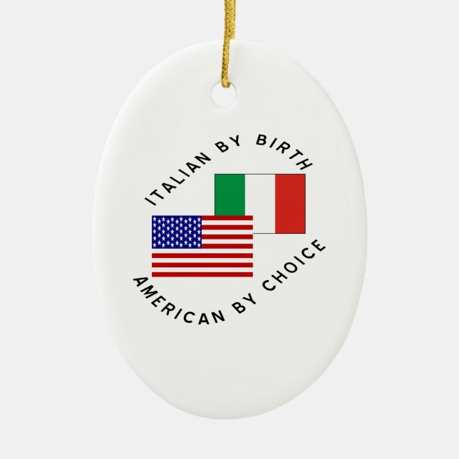 Italian USA Choice Ceramic Tree Decoration (Front)