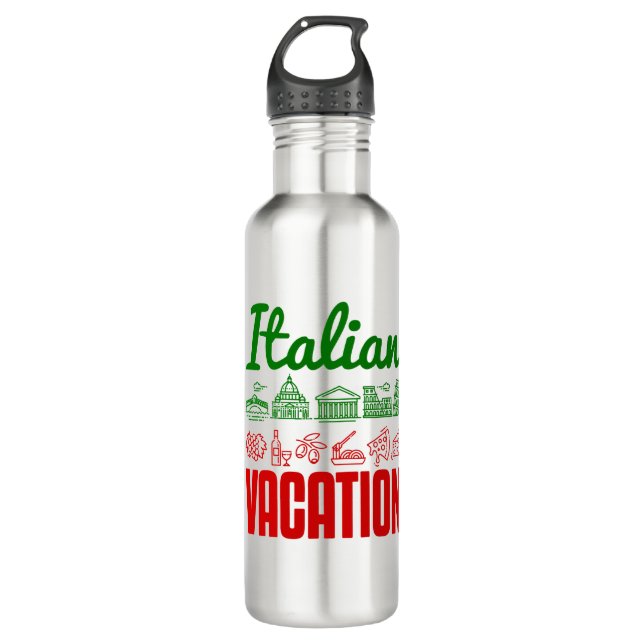 Italian Vacation Italy Trip Travel Souvenir 710 Ml Water Bottle (Front)