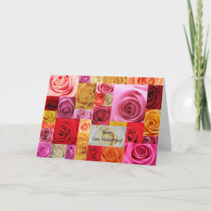 Italian Valentine's Day Roses Holiday Card