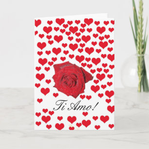 Italian Valentine's Day Roses Holiday Card