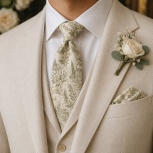 Italian Villa Olive Branch Wedding Tie