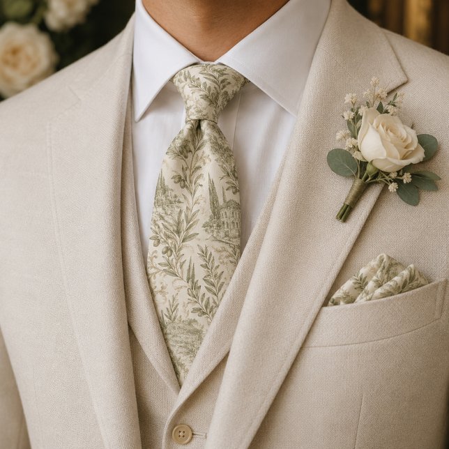 Italian Villa Olive Branch Wedding Tie (Creator Uploaded)
