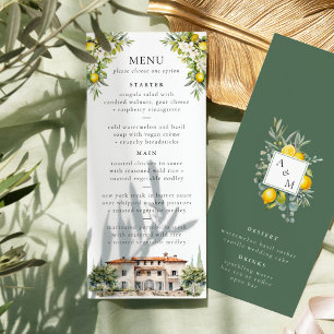 Italian Villa Wedding Menu