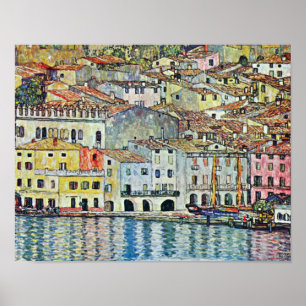 Italian Village Malcena at the Gardasee by Klimt Poster