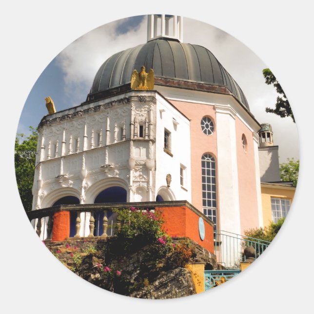 ITALIAN VILLAGE WALES CLASSIC ROUND STICKER (Front)