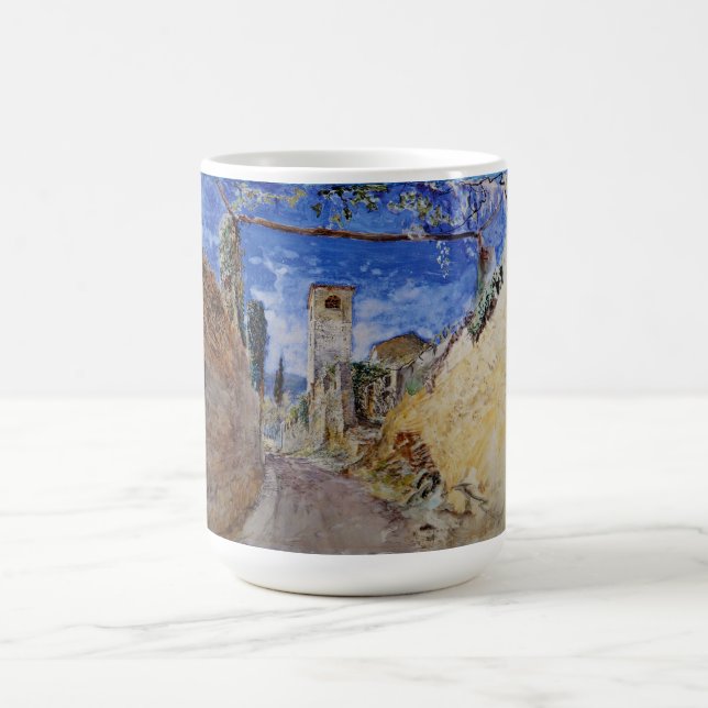 Italian Vineyard Walkway in Lucca Coffee Mug (Center)