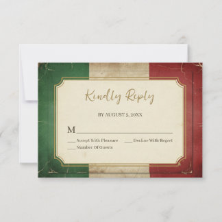 Italian Vintage 60th Birthday RSVP Card