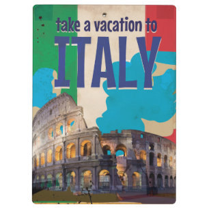 Italian Vintage Travel poster Clipboard