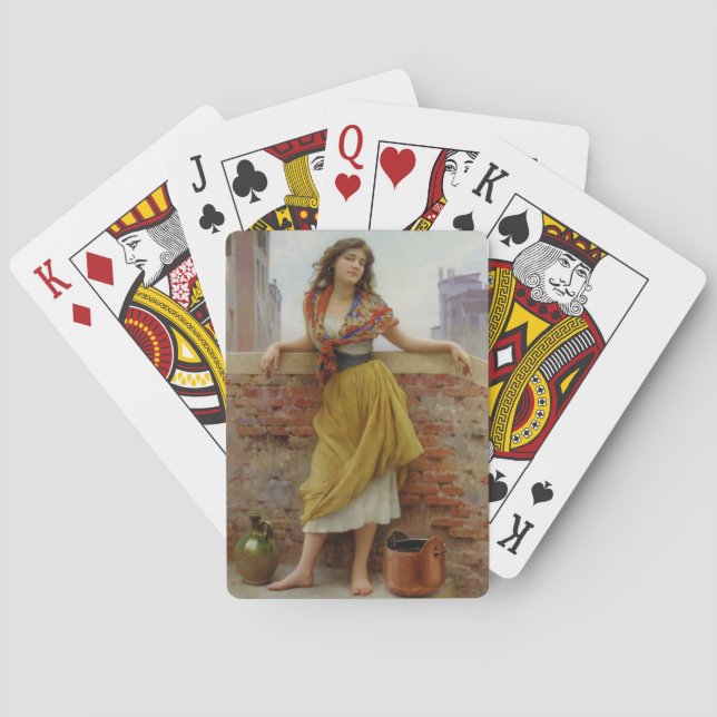 Italian Water-Carrier Girl Playing Cards (Back)