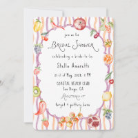 Italian Watercolor Rustic Bridal Shower Invitation