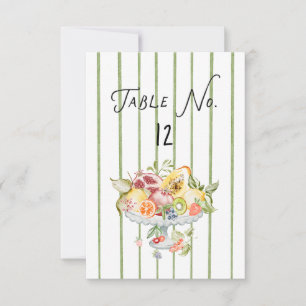 Italian Watercolor Rustic Wedding Table Number
