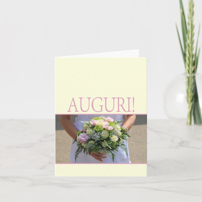 italian  wedding congratulations card (Front)