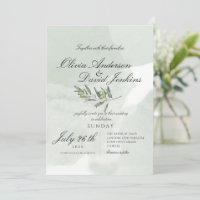 Italian Wedding Garden Script Watercolor Olive