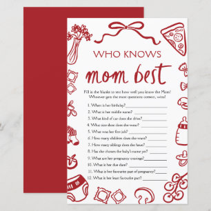 Italian Who Knows Mummy Best Baby Shower Game