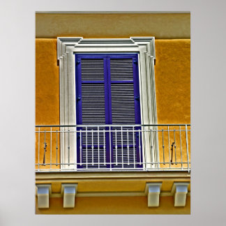 Italian Window and Balcony Poster