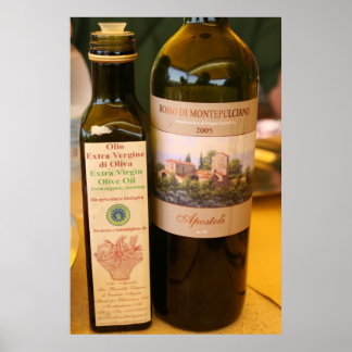 Italian Wine & Olive Oil Poster