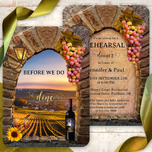 Italian Winery Vineyard Rehearsal Dinner Invitation
