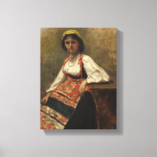 Italian Woman (La Morieri) by Corot Canvas Print