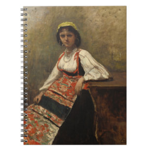 Italian Woman (La Morieri) by Corot Notebook