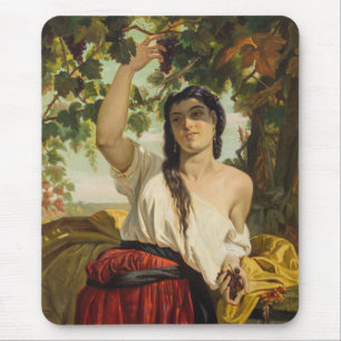Italian Woman Picking Grapes (Summer Harvest) Mouse Mat