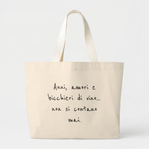 Italian words tote bag
