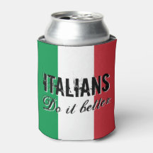 Italians do it better can cooler with Italy flag