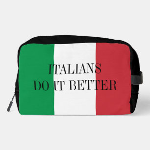 Italians do it better funny flag of Italy toiletry Dopp Kit