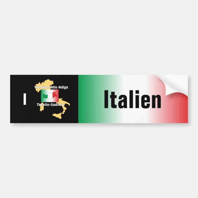 Italien - Italia Autoaufkleber Bumper Sticker (Front)