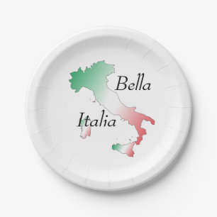 Italien - Italia Teller Paper Plate