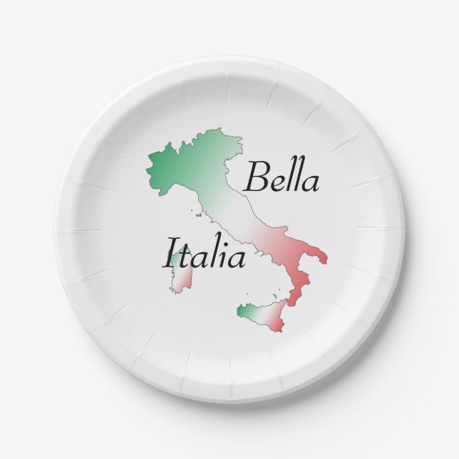 Italien - Italia Teller Paper Plate (Front)