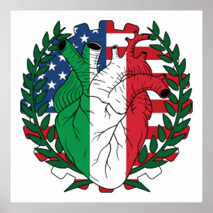 Italo-American USA US United States Italian Italy Poster