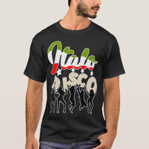 Italo Disco Dancers 1983 - Italian Flag Retro 80s T-Shirt